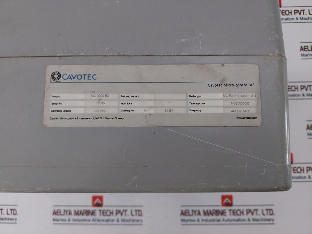 Cavotec Micro-control Mc-3000-ex Remote Control Unit 220 Vac