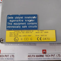Cavotec Micro-control Mc-3000-ex Remote Control Unit 220 Vac