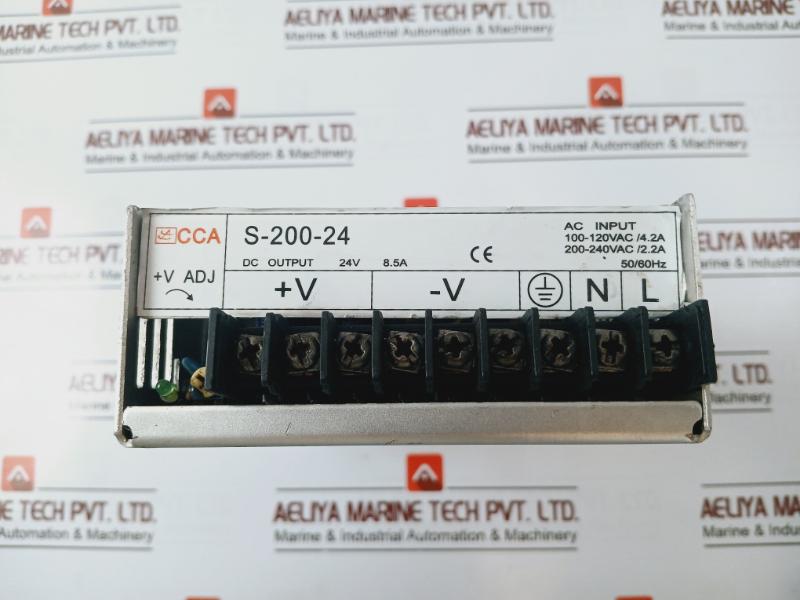 Cca S-200-24 Single Input/Output Switching Power Supply 200-240Vac/2.2A 50/60Hz