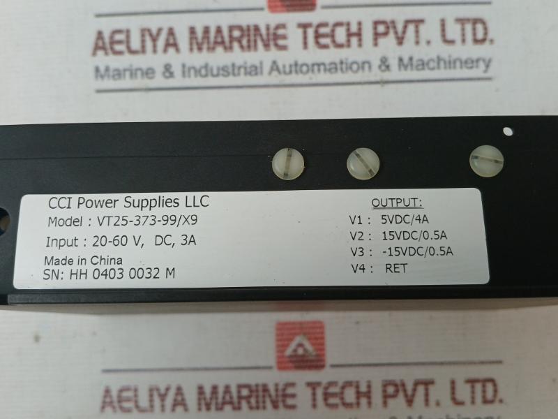 Cci Vt25-373-99/X9 Dc/Dc Power Supply Converter 20-60Vdc, 3A