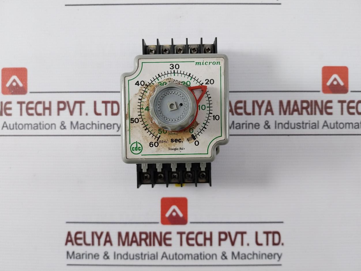 Cdc 0411.731 Micron Time Delay Relay 110V Ac 50Hz –60 Sec 117V Ac, 60Hz–50 Sec