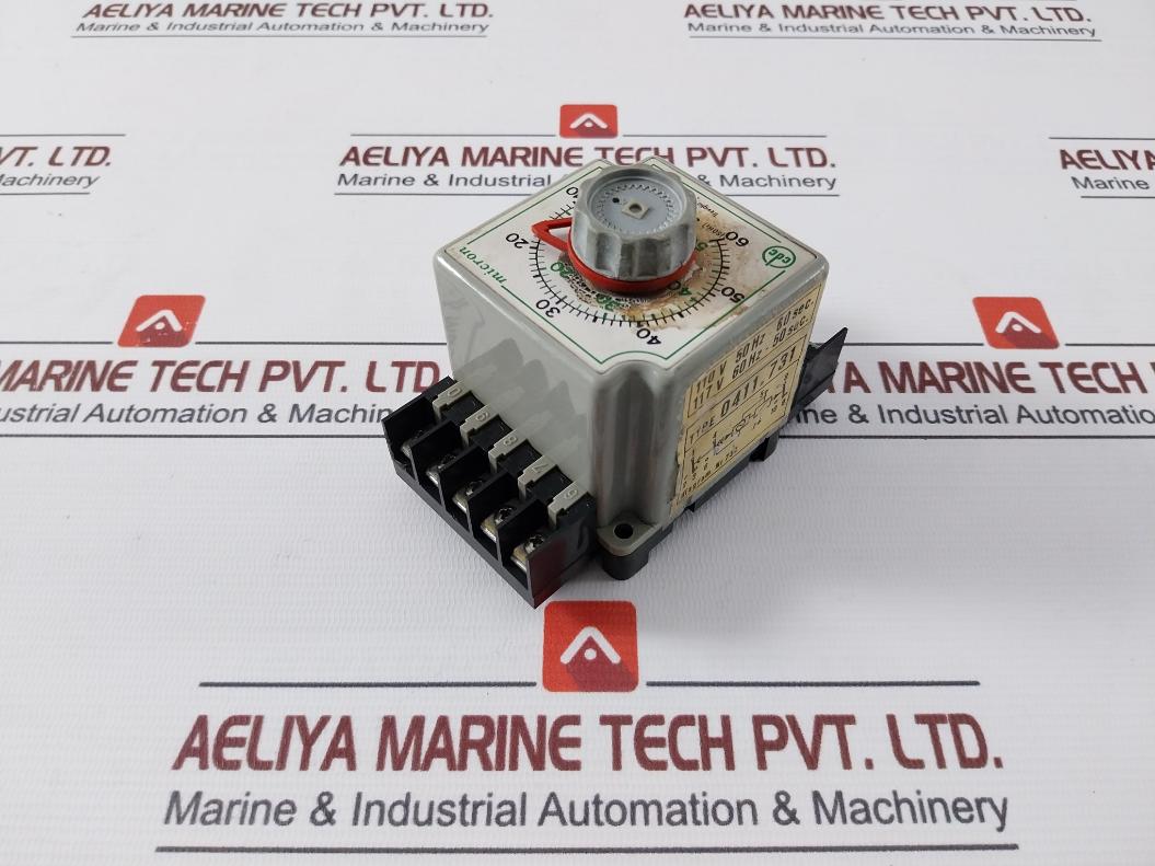 Cdc 0411.731 Micron Time Delay Relay 110V Ac 50Hz –60 Sec 117V Ac, 60Hz–50 Sec