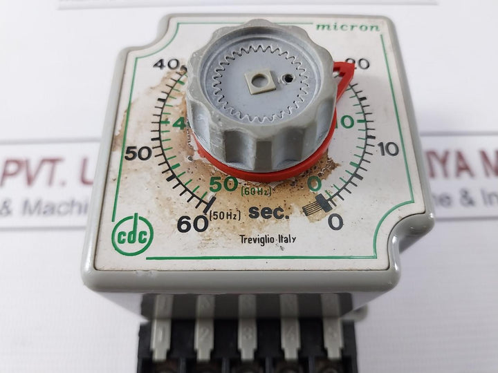 Cdc 0411.731 Micron Time Delay Relay 110V Ac 50Hz –60 Sec 117V Ac, 60Hz–50 Sec