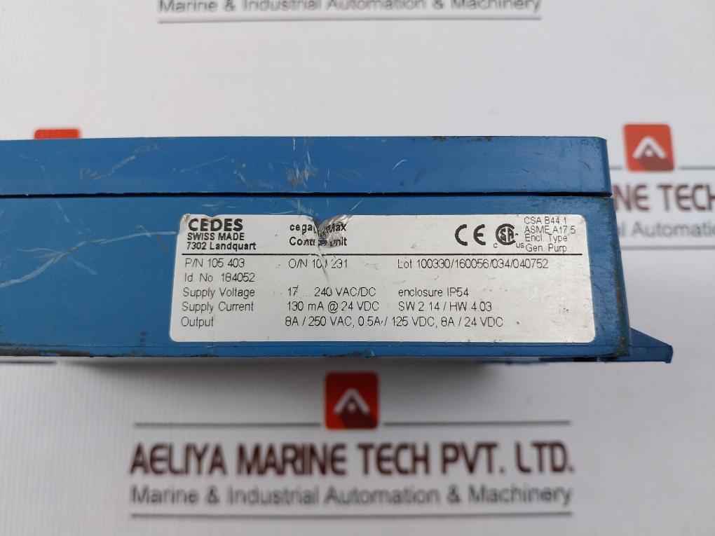 Cedes 105 403 Control Unit 17.. 240 Vac/dc Ip54
