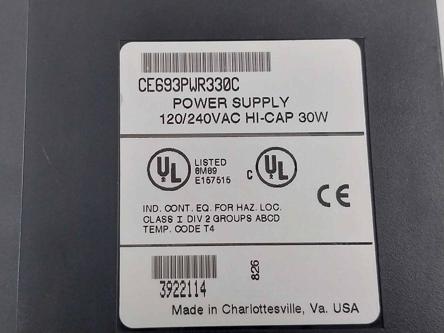 Cegelec Alspa C80-35 Power Supply Programmable Controller 100-240 Vac 50/60Hz