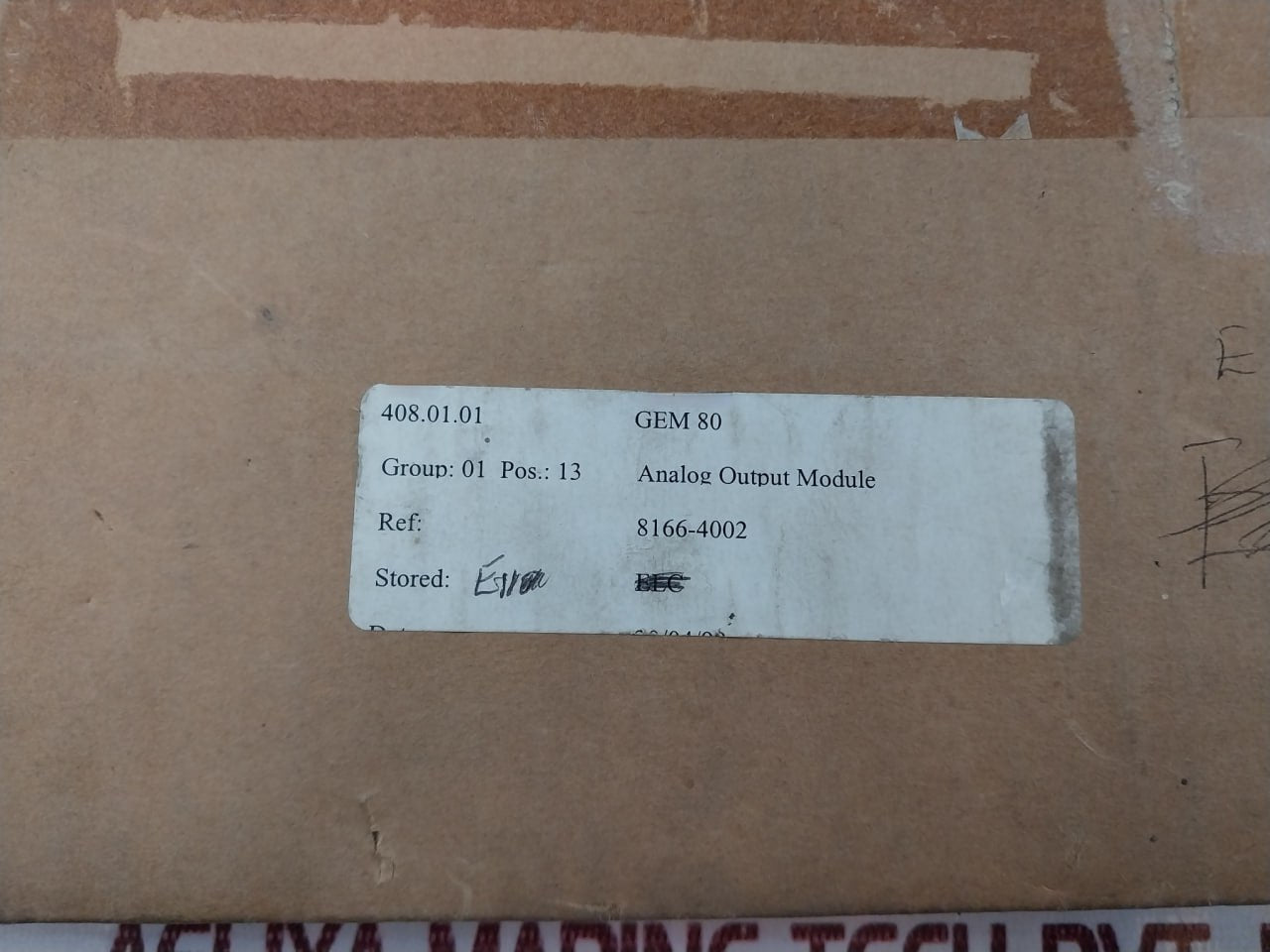 Cegelec 8166-4002 Analog Output Module 94V-0 Rev D