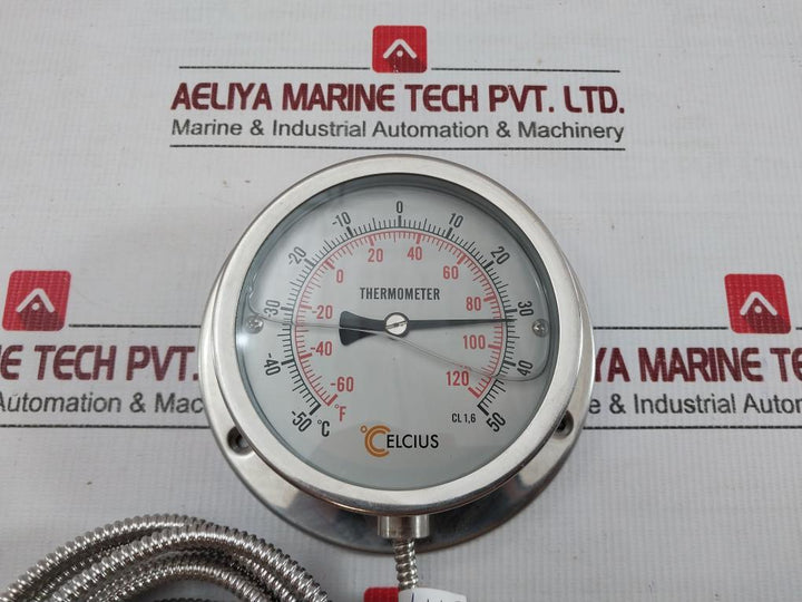 Celcius 3-meter 50 To 50˚C Remote-reading Capillary Temperature Gauge