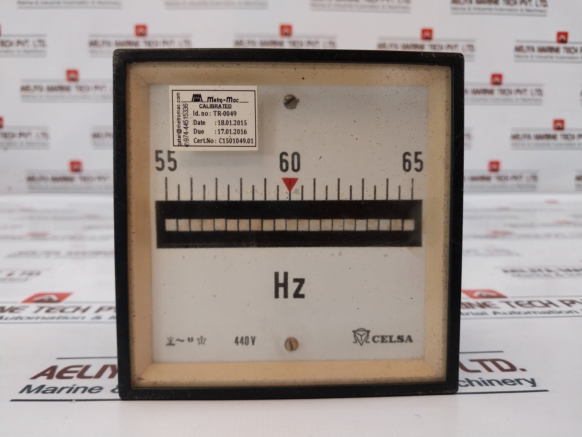 Celsa 440V Frequency Counter Meter 55-65 Hz