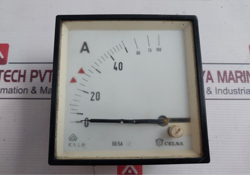 Celsa 50/5A Analog Ammeter 0-50/100A