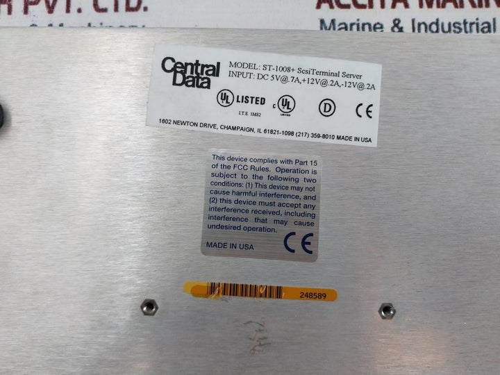 Central Data St-1008+ Scsi Terminal Server 248589