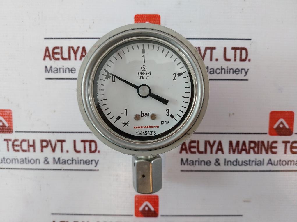 Centrotherm -1 To 3 Bar Pressure Gauge