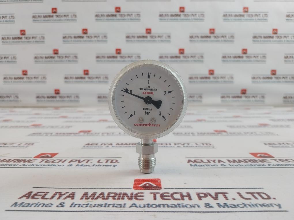 Centrotherm 316L Pressure Gauge -1 To 3 Bar