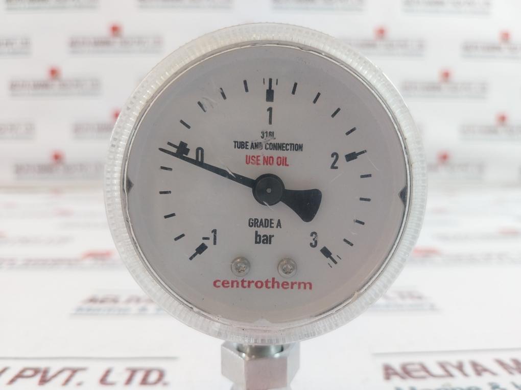 Centrotherm 316L Pressure Gauge -1 To 3 Bar