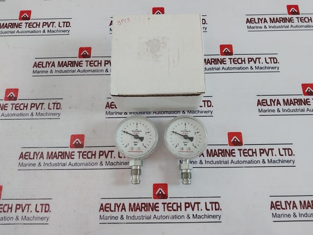 Centrotherm 316l Grade A Tube And Connection Pressure Gauge -1 To 3 Bar