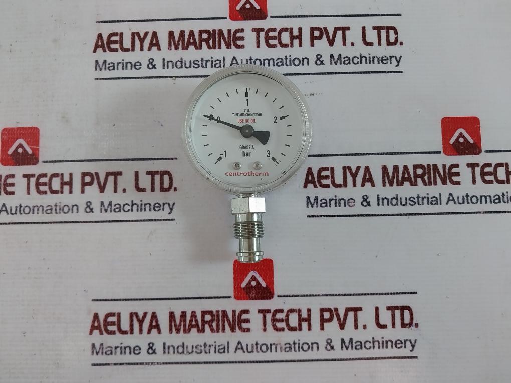 Centrotherm 316l Grade A Tube And Connection Pressure Gauge -1 To 3 Bar