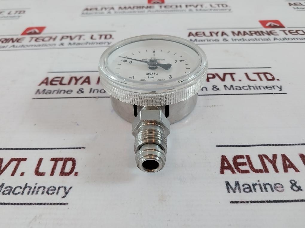 Centrotherm 316l Grade A Tube And Connection Pressure Gauge -1 To 3 Bar