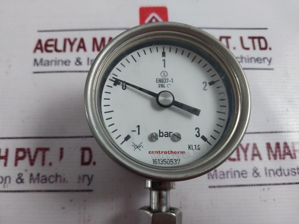 Centrotherm 316l Pressure Gauge -1 To 3 Bar