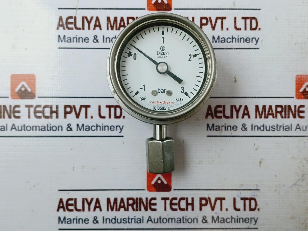 Centrotherm 316l Pressure Gauge (-1 To 3 Bar)
