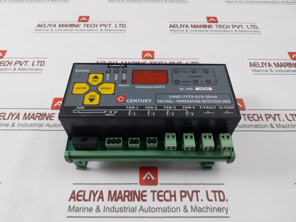 Century Cmsc-7773-s/4-20Ma Fan Fail-temperature Detection Unit Espmt108