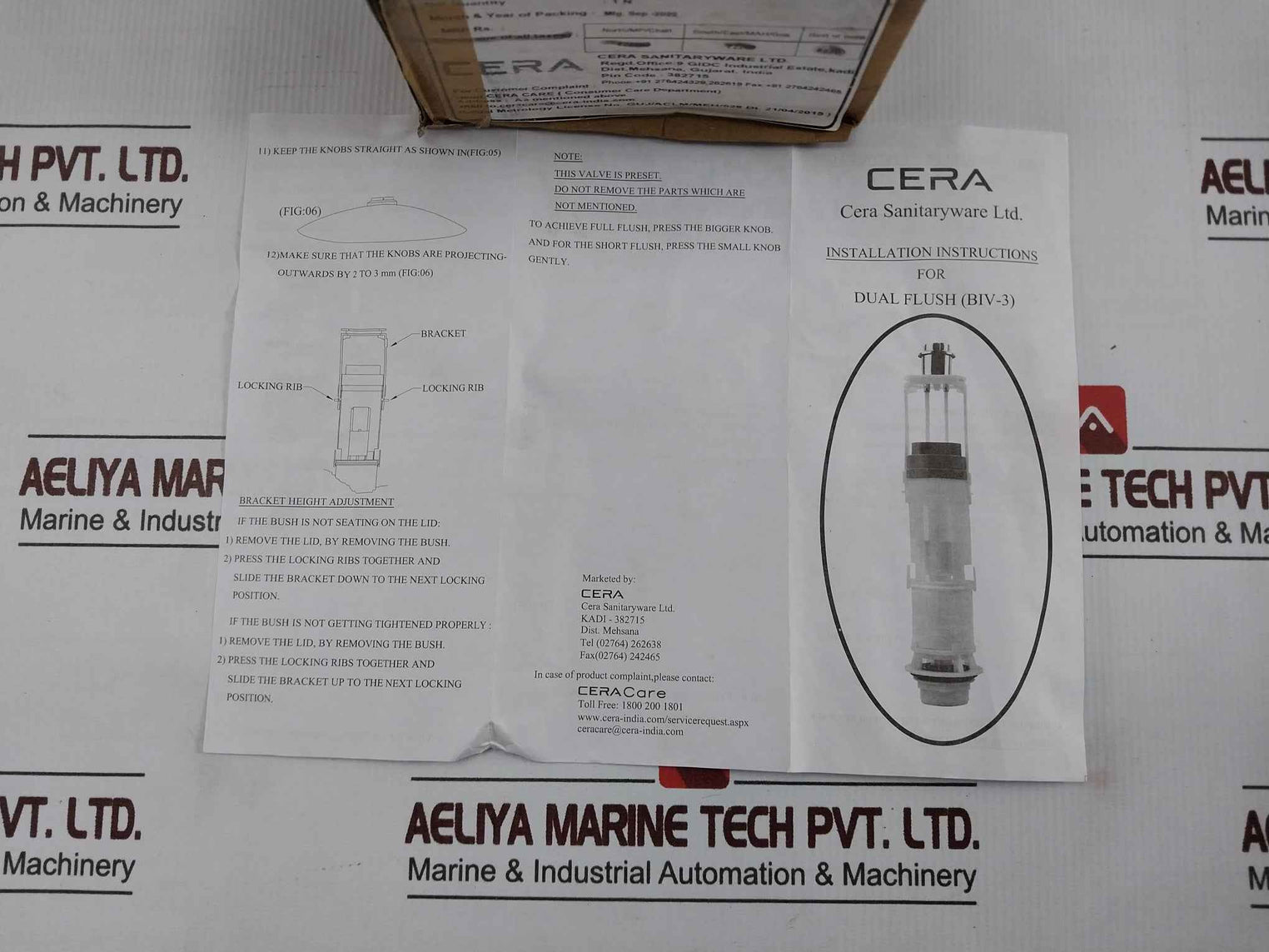 Cera Superflo Dual Flush (Biv-3) Calibre Float Tf Internal Fitting Set B1810101