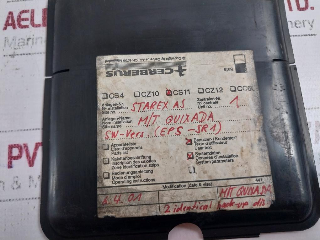 Cerberus Cs11 Versand-box W/ Imation 2hd Floppy Disk 1.44mb