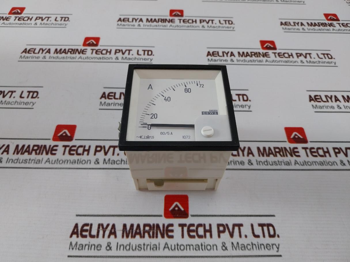 Cewe Iq72 Ampere Meter For Current Transformer X/5, 0-72A 60/5A, 6A 21635909