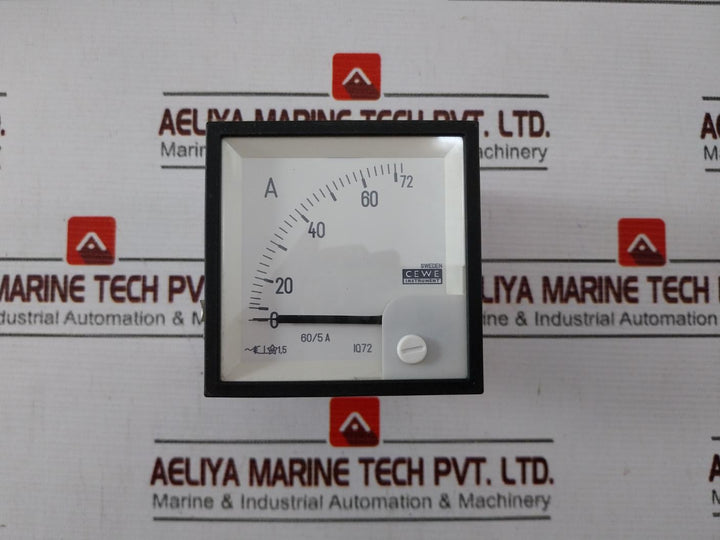 Cewe Iq72 Ampere Meter For Current Transformer X/5, 0-72A 60/5A, 6A 21635909