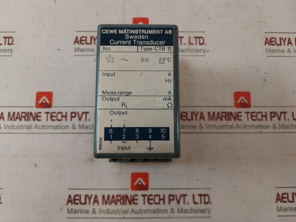 Cewe Mätinstrument Ctb 11 Current Transducer 1A 50Hz 0–10 Ma 638206