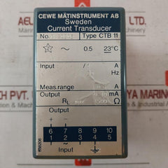 Cewe Mätinstrument Ctb 11 Current Transducer 1A 50Hz 0–10 Ma 638206