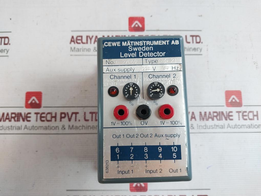 Cewe Mätinstrument Ctg 21 Level Detector 220V Ac 60 Hz 0-10Ma