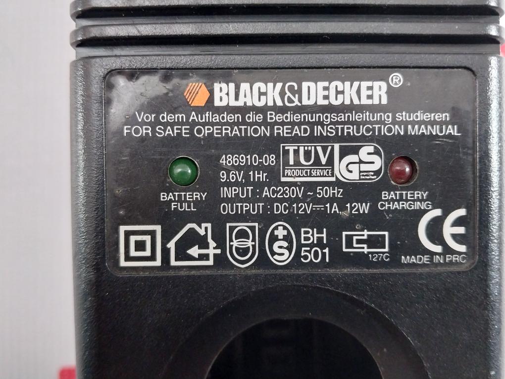 Charger 2-meter 486910-08 Black & Decker Input-ac230V-50Hz