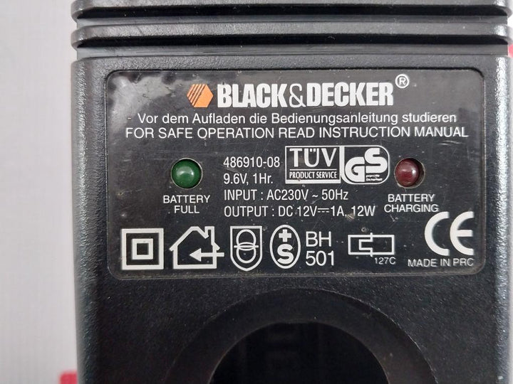 Charger 2-meter 486910-08 Black & Decker Input-ac230V-50Hz