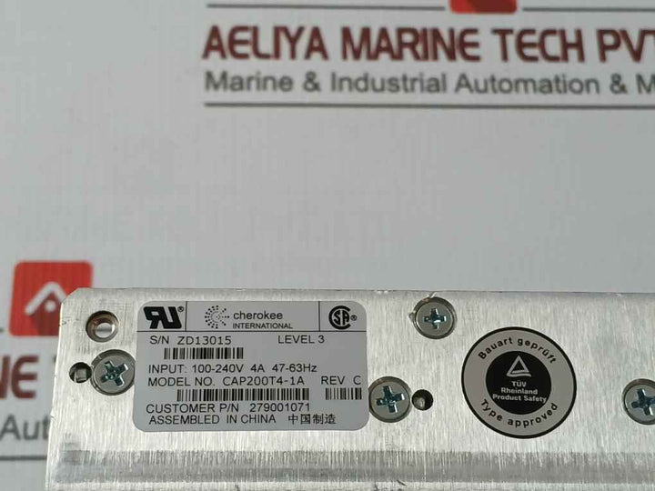 Cherokee Cap200T4-1A Multioutput Power Supply For Elsd Rev C 100-240V 4A 47-63Hz