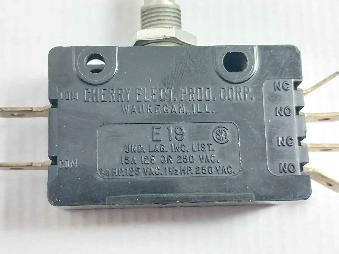 Cherry E19-00m Switch Snap Action 15a 125v