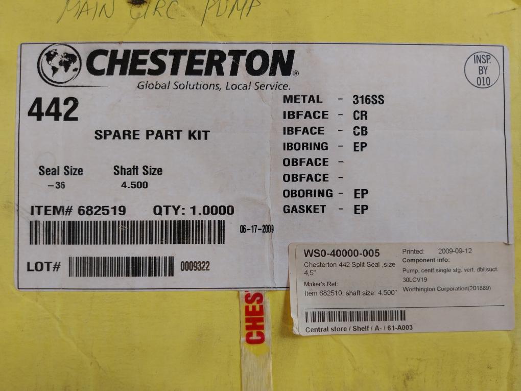 CHESTERTON 071568 Rotary Spare Part Kit