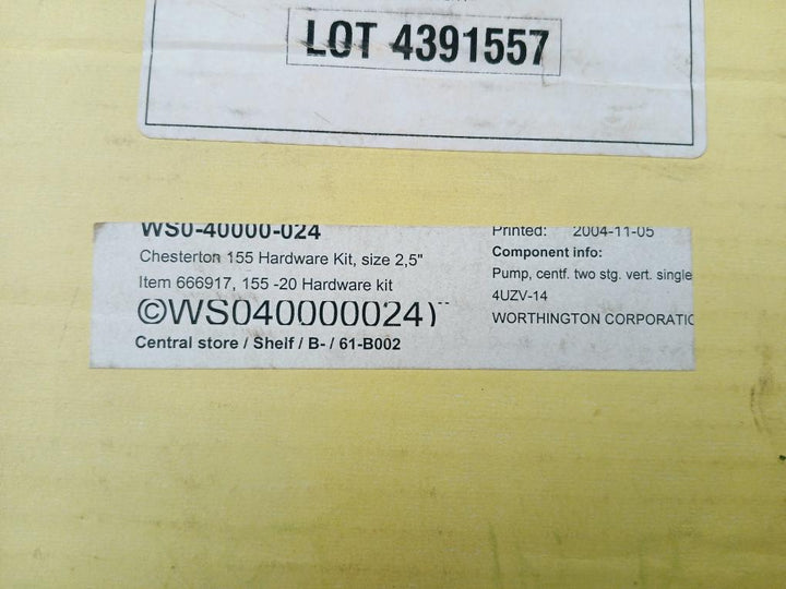 Chesterton 155 Mechanical Cartridge Single Seal O-ring Kit