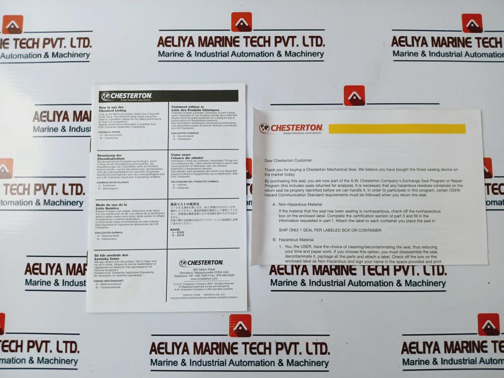 Chesterton 155 Single Cartridge Mechanical Seal Kit 665304