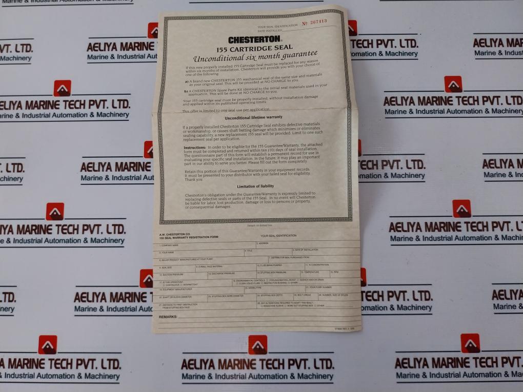 Chesterton 155 Mechanical Cartridge Seal Set 5209496