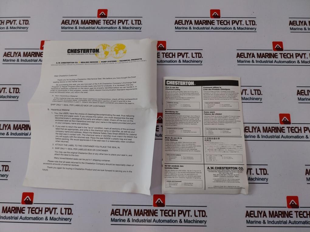 Chesterton 155 Mechanical Cartridge Seal Set 5209496