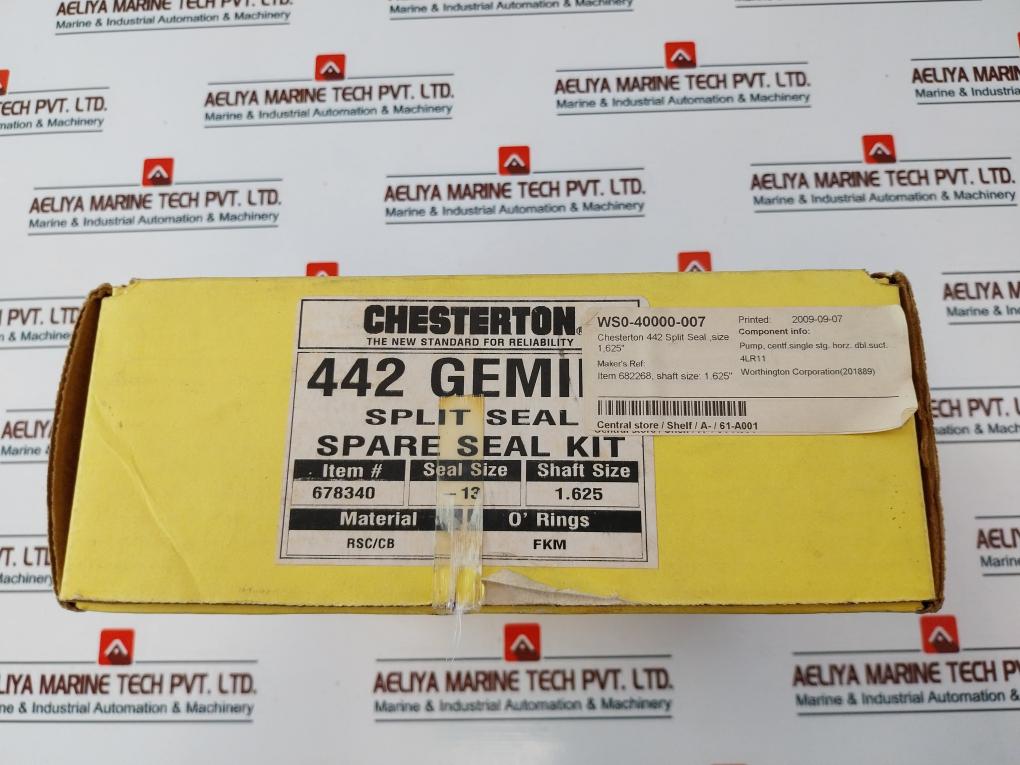 Chesterton 442 Gemini Split Mechanical Seal O Ring Kit 678340 Rev: A