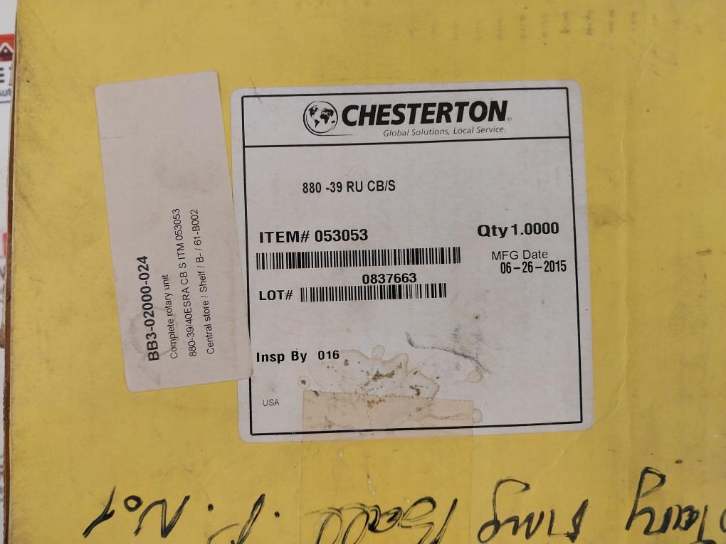 Chesterton 880-39 RU CB/S Mechanical Seal 5” 880