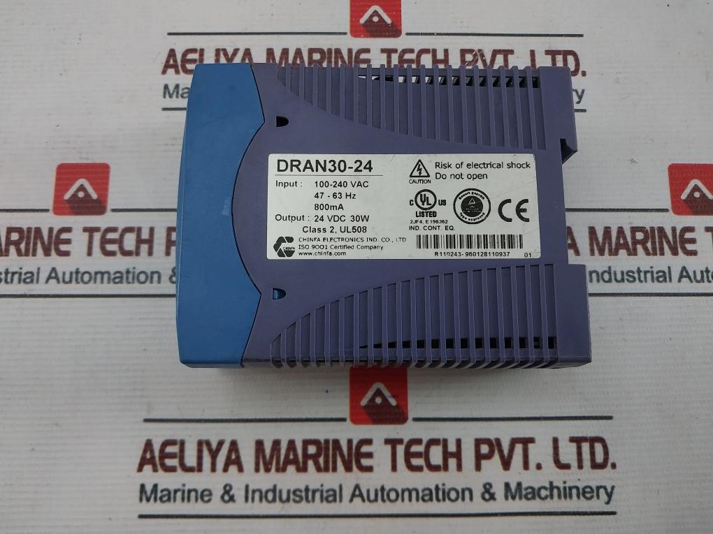 Chinfa Electronics Dran30-24 Power Supply 24Vdc