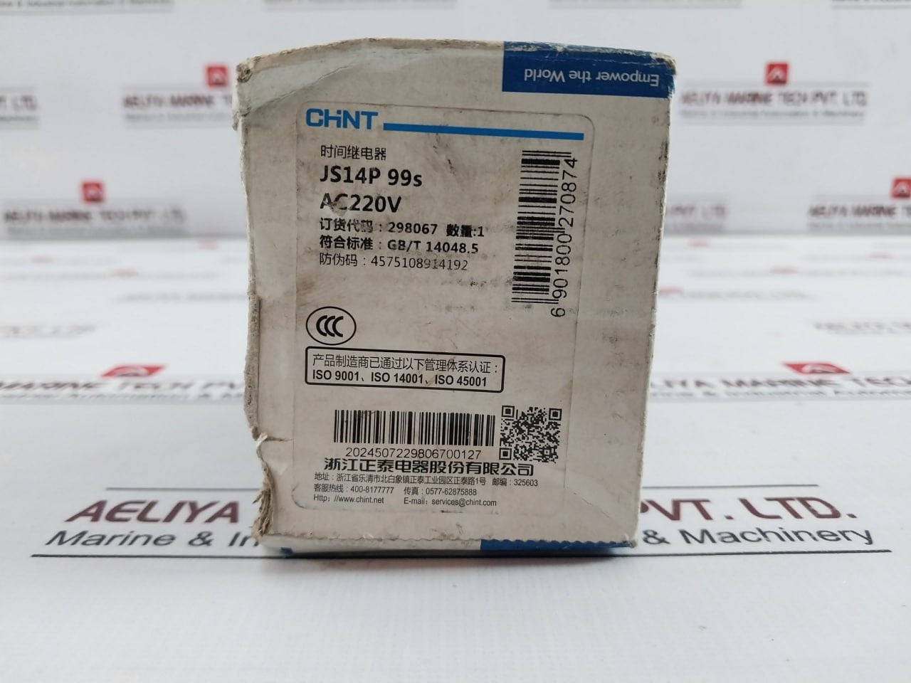 Chint Electric Js14P Electrical Time Relay Ac220V 50Hz 5A 1-99 Sec