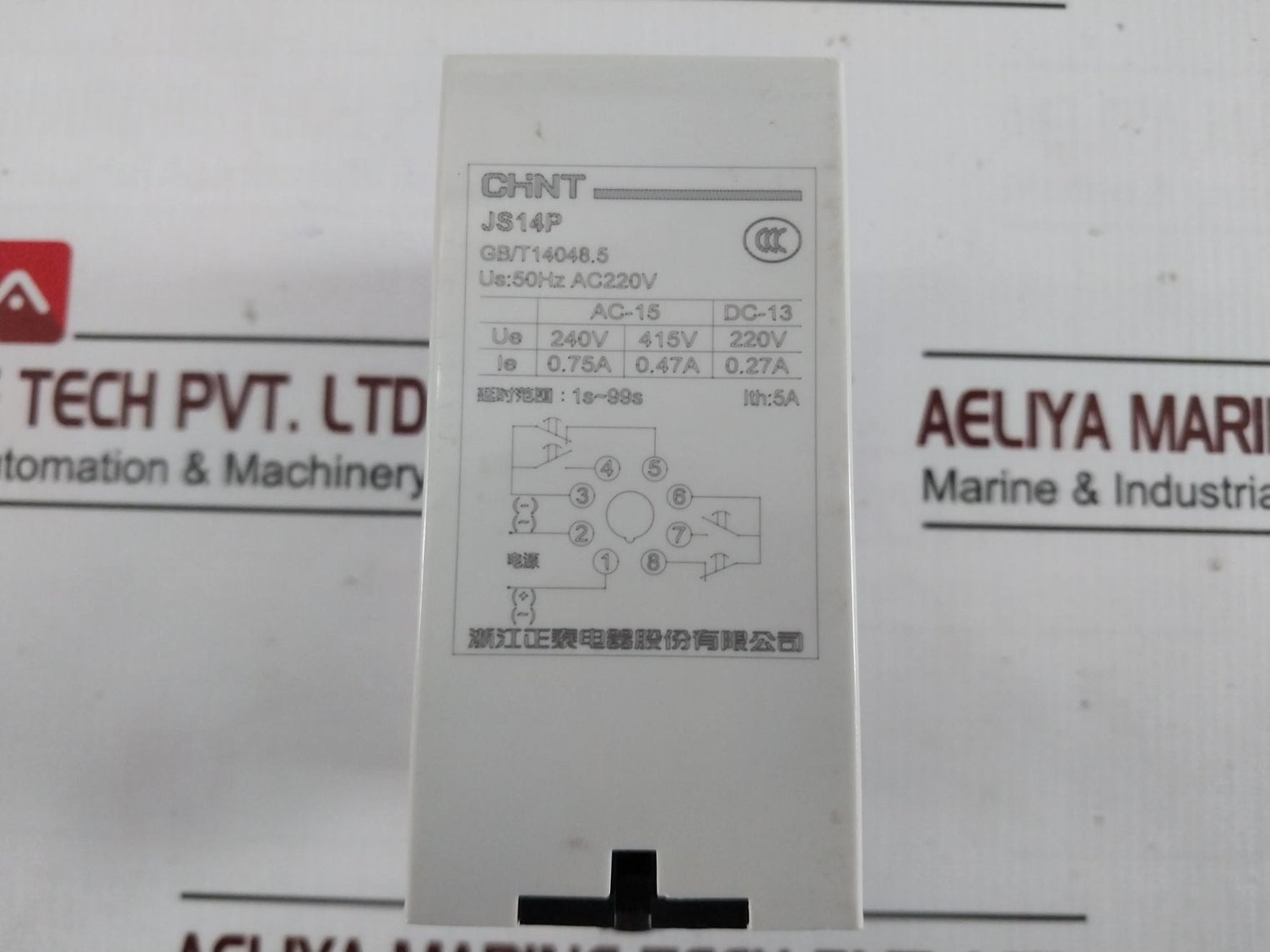 Chint Electric Js14P Electrical Time Relay Ac220V 50Hz 5A 1-99 Sec