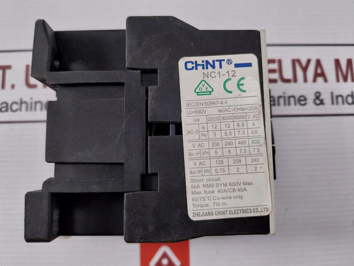 Chint Nc1-1210 Contactor 690V 20A 600V 230V 50Hz