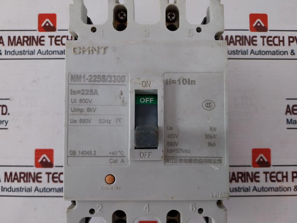 Chint Nm1-225S/3300 Moulded Case Circuit Breaker 225A 800V