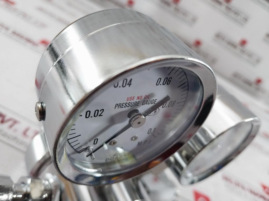 Chiyoda Seiki Bhn-3 High Select Gas Regulator Pressure Gauge 390387 0H7-000-015