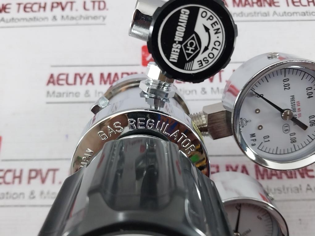 Chiyoda Seiki Bhn-3 High Select Gas Regulator Pressure Gauge 390387 0H7-000-015