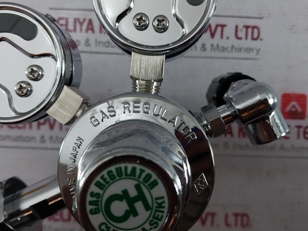 Chiyoda Seiki Bhn-3 High Select Gas Regulator Pressure Gauge 390387 0H7-000-015