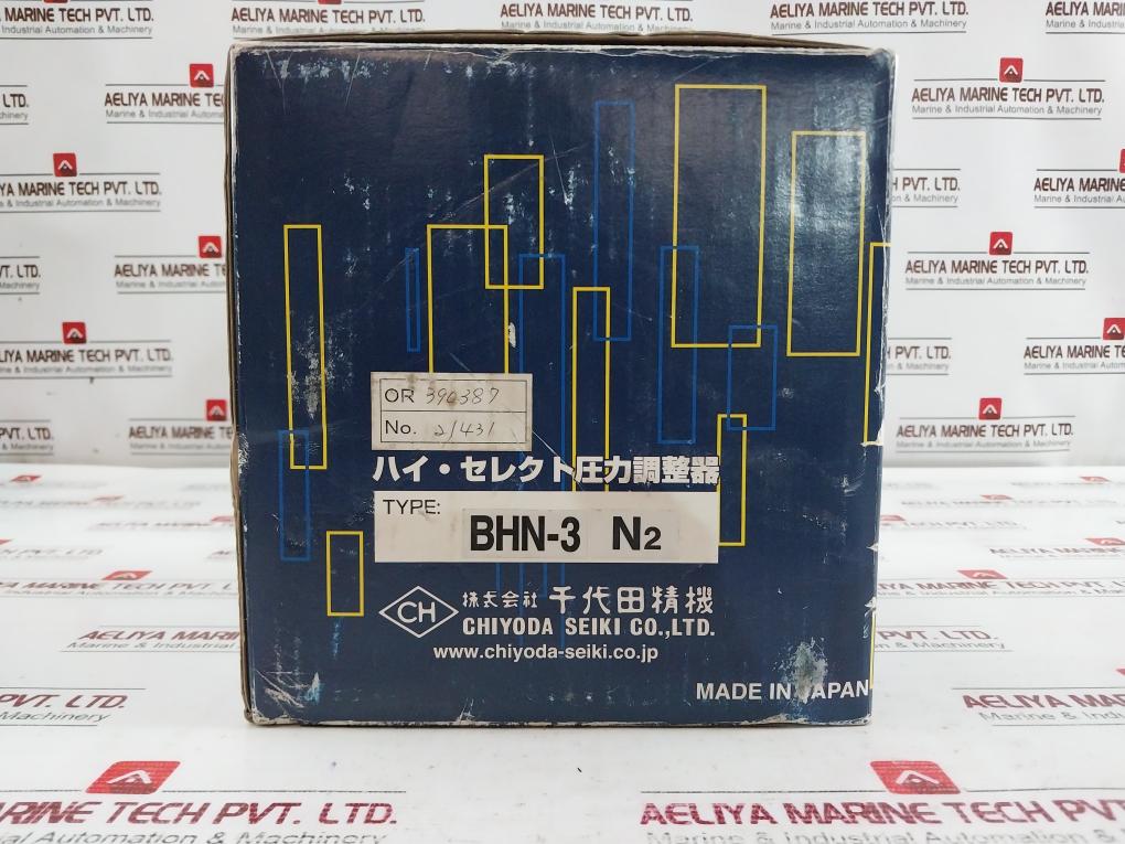 Chiyoda Seiki Bhn-3 High Select Gas Regulator Pressure Gauge 390387 0H7-000-015